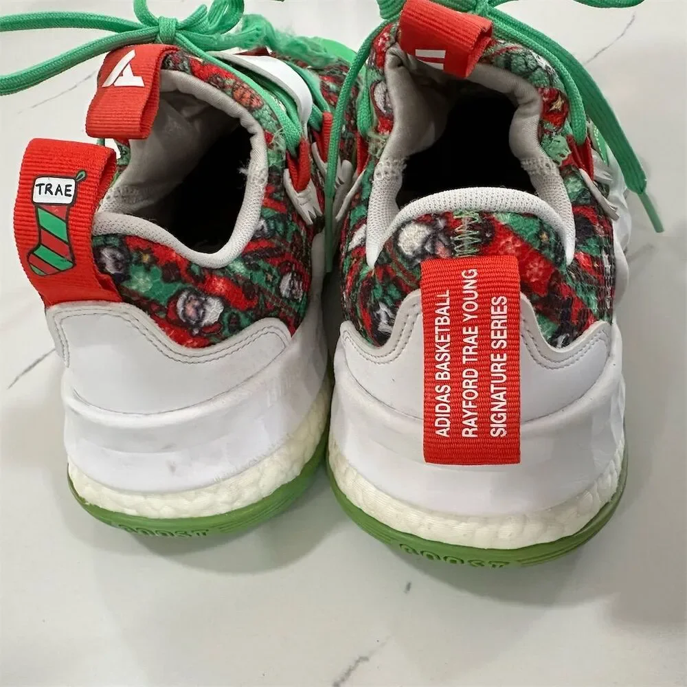adidas Trae Young‎ 1 'Christmas' Men's Basketball Shoes Green Size 7.5